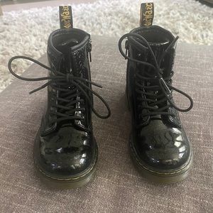 Toddler Black Glitter Dr. Marten Boots